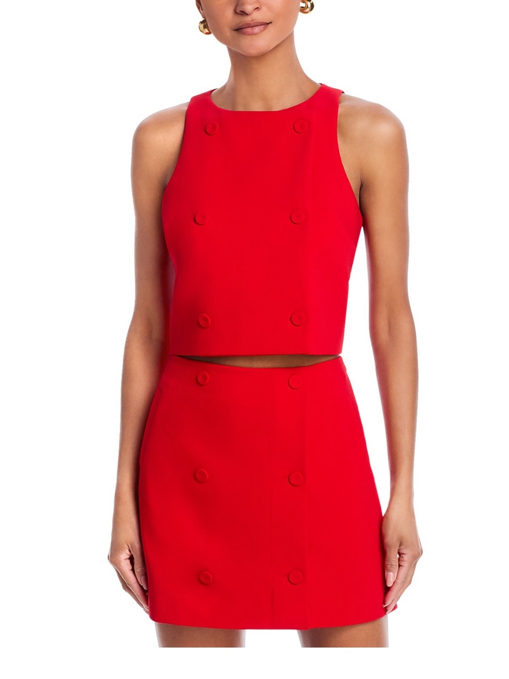 FRENCH CONNECTION Azra Twill Top Double-Breasted Top